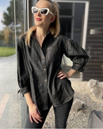 Košile dámská Ralph Lauren černo-šedá
